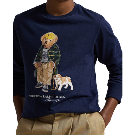 Polo Ralph Lauren Boy's Polo Bear Cotton Long-Sleeve Tee Refined Navy