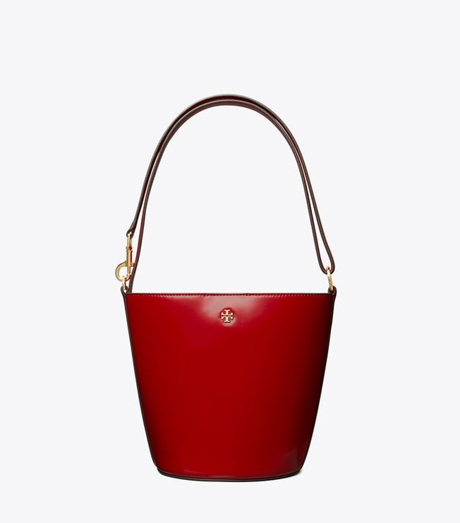 Tory Burch Women's Patent Bucket Bag TORY RED