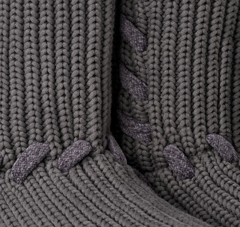UGG Women's Classic Tall Whipstitch Knit Charcoal