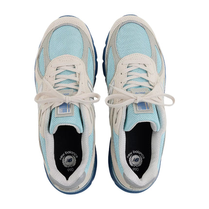 New Balance Made in USA 990v4 Moonbeam with Cloud Blue and Magic Blue U990MB4