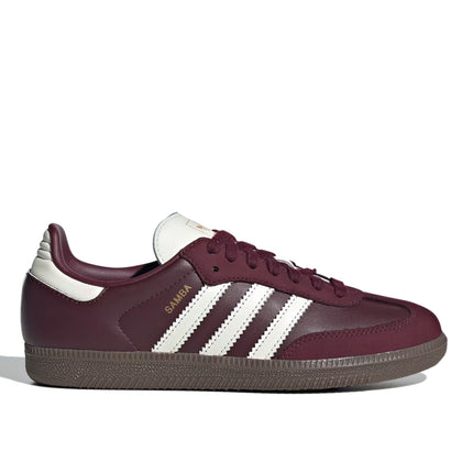 Adidas Samba OG Shoes Maroon/Off White/Gum JR8844