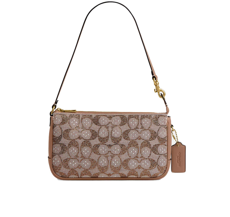 Coach Women's Plaza Bag In Crystal Signature Jacquard Brass/Mushroom