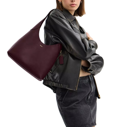 Coach Women's Brooklyn Shoulder Bag 28 Brass/Merlot