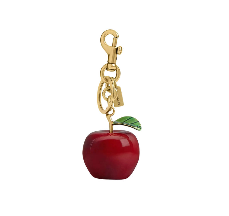 Coach Women's Small Apple Bag Charm Brass/Multi