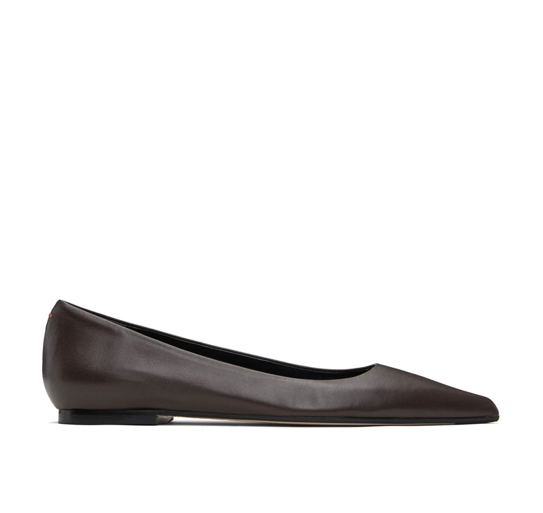 AEYDE Women's Cassy Pointed Toe Flats Moka Nappa