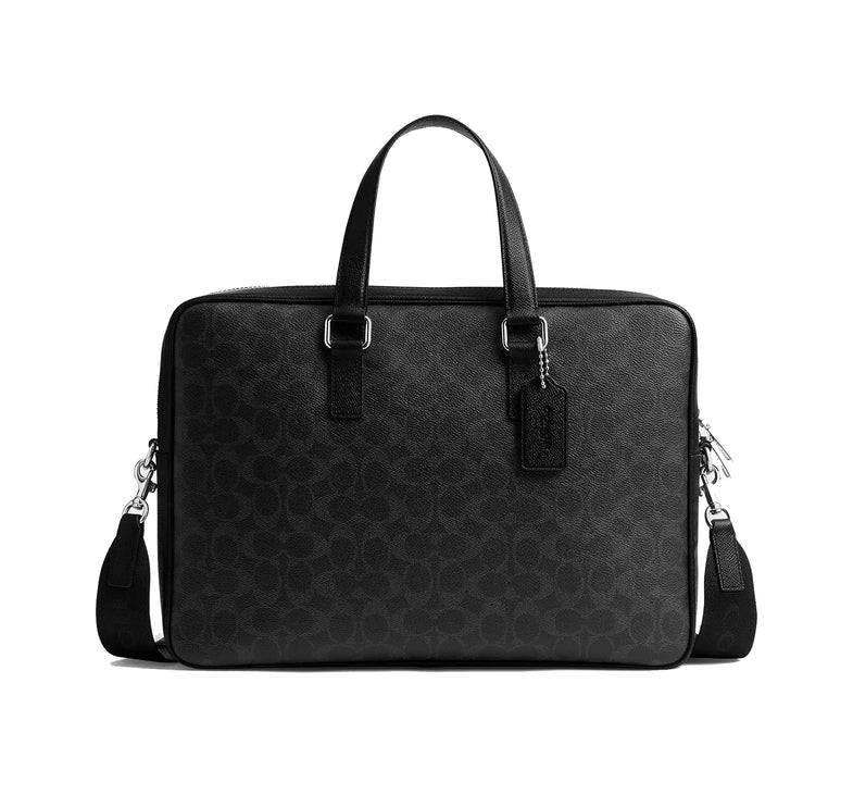 Coach Unisex Caden Brief Bag In Signature Canvas Black