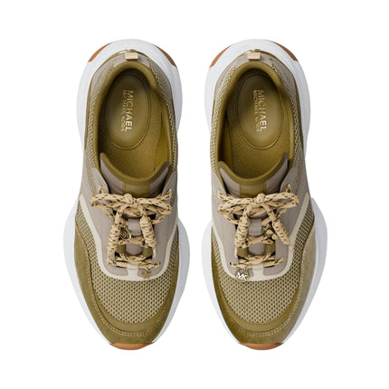 Michael Kors Women's Kaia Mixed-Media Trainer Oregano Multi