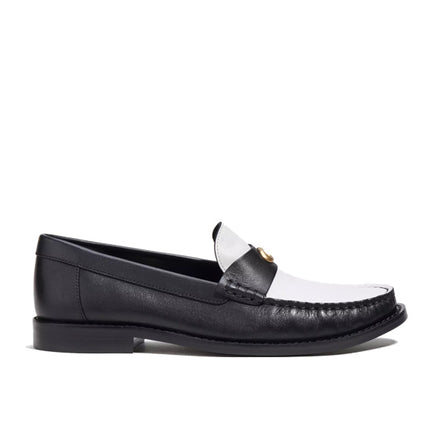 Coach Women's Jolene Loafer Black/Optic White