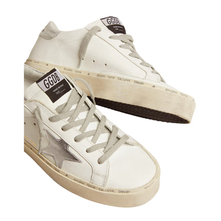 Golden Goose Women's Hi Star with Star and Metallic Silver Heel