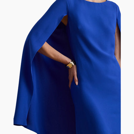 Polo Ralph Lauren Women's Cape Georgette Cocktail Dress Cruise Royal