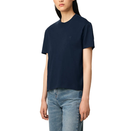 AMI Alexandre Mattiussi Unisex Ami de Coeur Navy Logo T-Shirt Night Blue