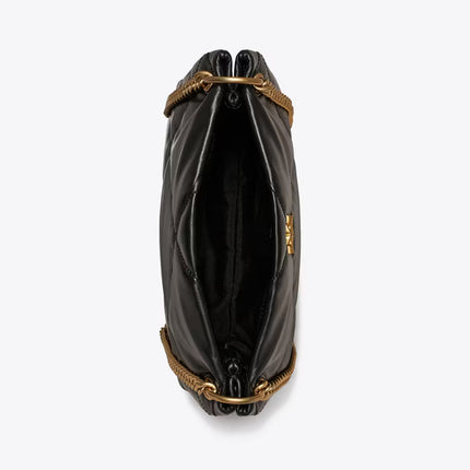 Tory Burch Women's Small Kira Diamond Quilt Shoulder Bag Black