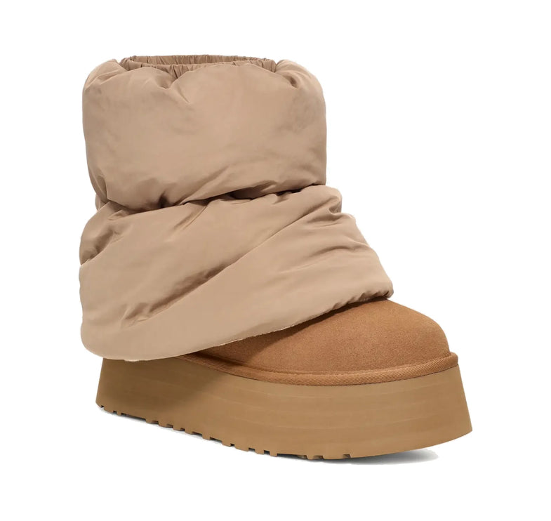 UGG Women's Classic Mini Dipper Puffer Amphora/Chestnut