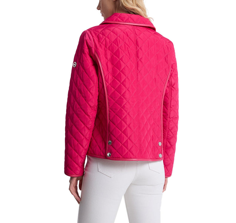 Michael Kors Women's Quilted Jacket Dragonfruit