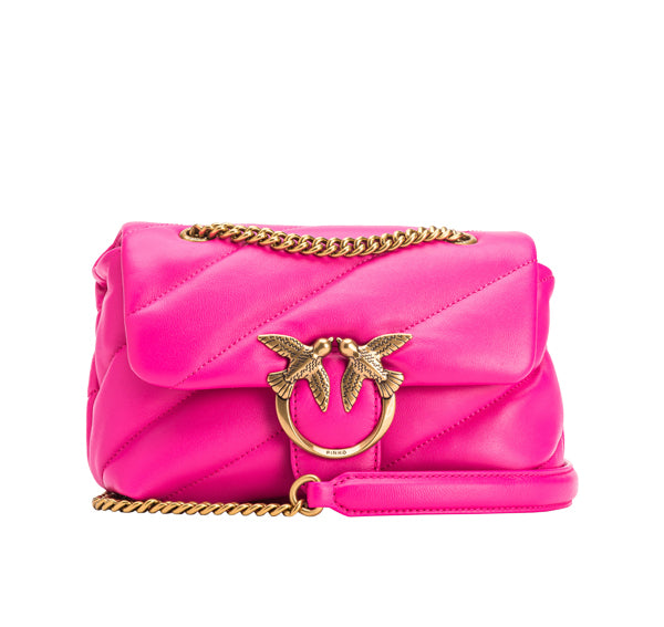 Pinko Women's Mini Love Bag Puff Maxi Quilt Pink
