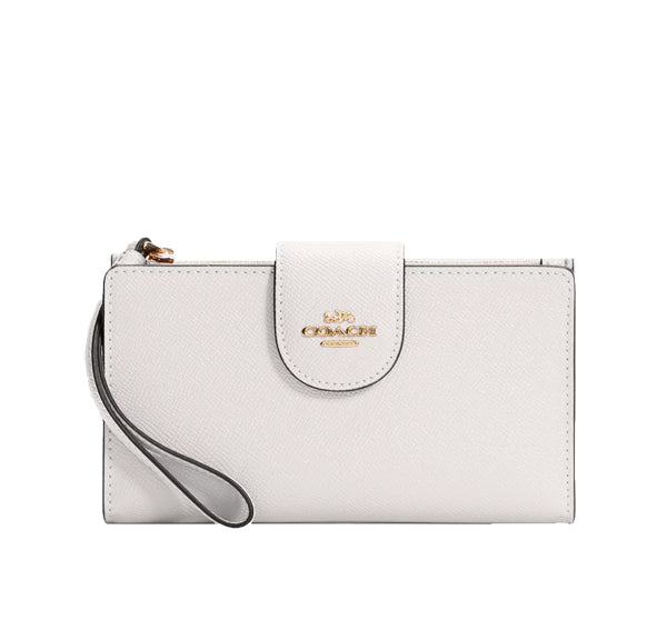 Coach Women's Phone Wallet Gold/Chalk