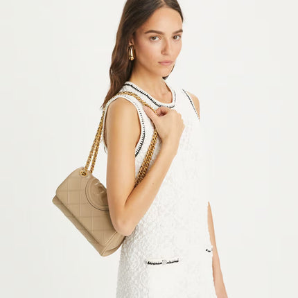Tory Burch Women's Small Fleming Soft Convertible Shoulder Bag Fresh Clay