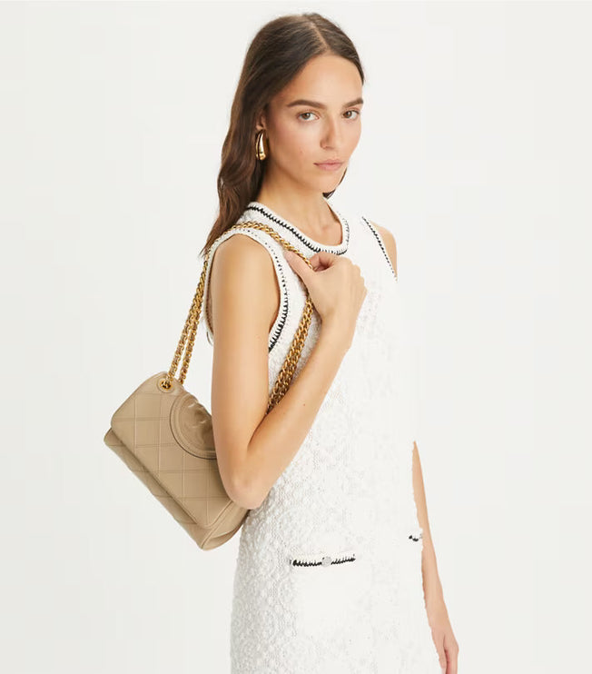 Tory Burch Women's Small Fleming Soft Convertible Shoulder Bag Fresh Clay