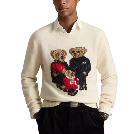 Polo Ralph Lauren Men's Polo Bears Sweater Authentic Cream