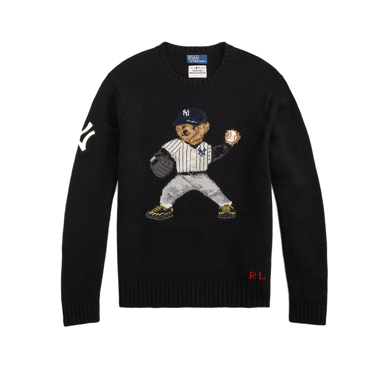 Polo Ralph Lauren Men's Polo Ralph Lauren Yankees Bear Sweater Polo Black Multi