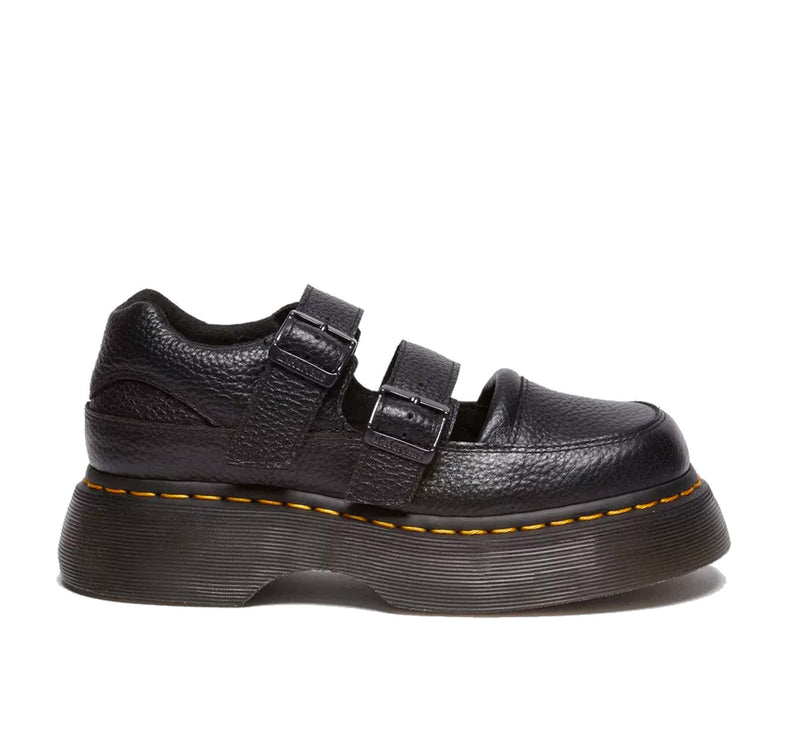 Dr. Martens Women's Buzz Milled Nappa Leather Mary Jane Shoes Black