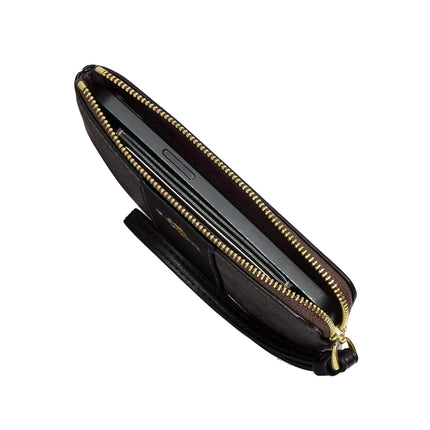 Coach Women's Corner Zip Wristlet Gold/Black