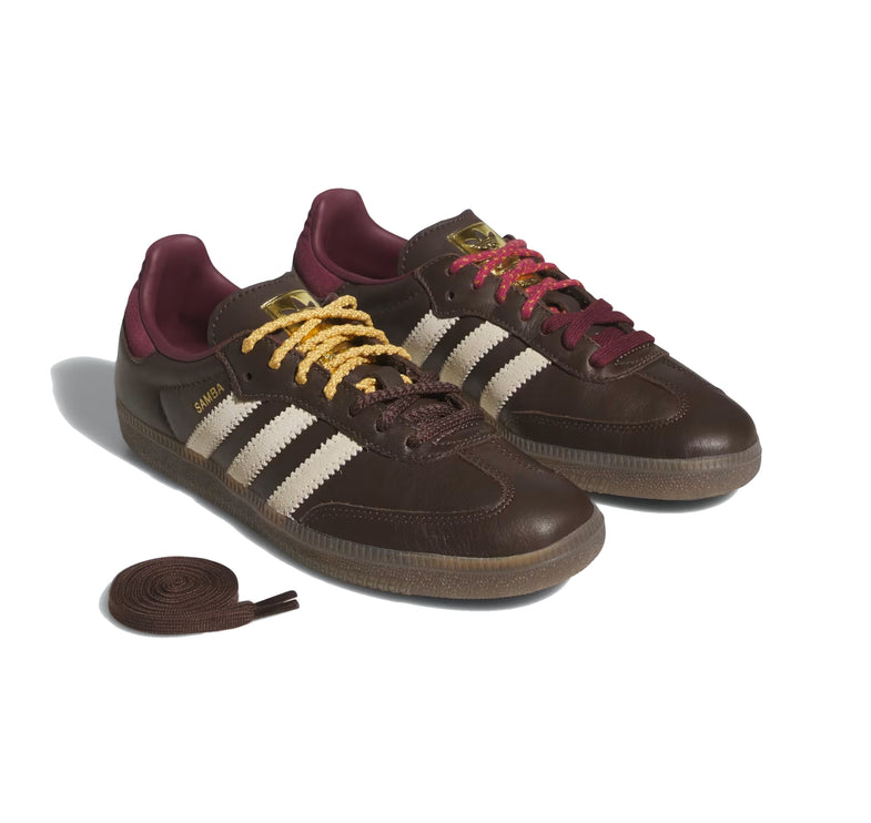 Adidas Women's Samba OG Shoes Brown/Warm Vanilla/Maroon KI8139