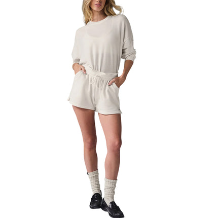 alo Women's Soho Pullover Ivory