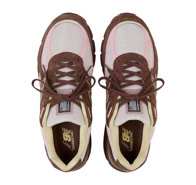 New Balance Made in USA 990v4 Pumpernickel with Pink Chalk and Alabaster U990IC4