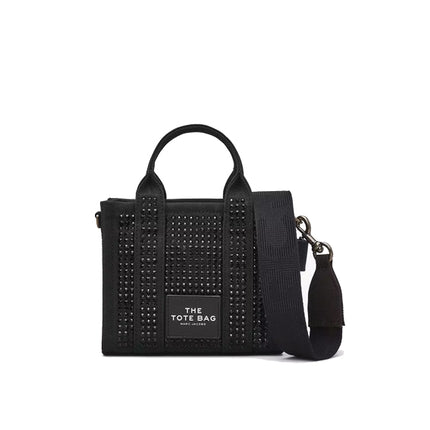 Marc Jacobs Women's The Crystal Canvas Mini Tote Bag Black Crystal