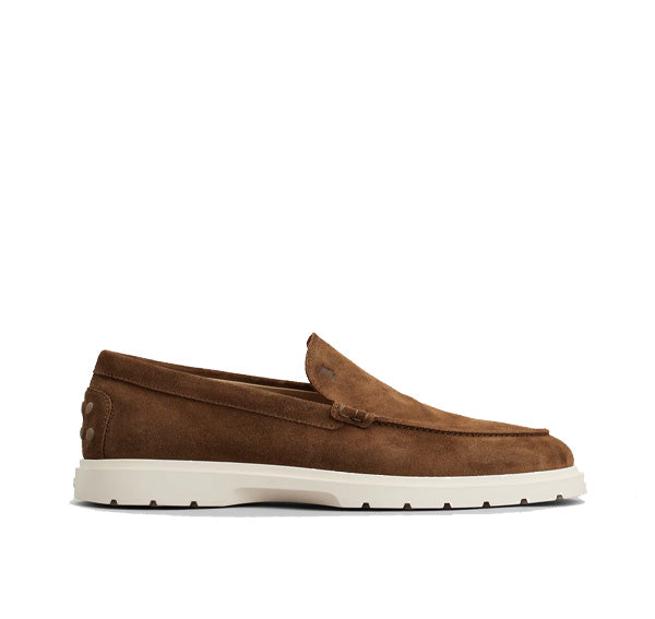 Tod's Men's Slipper Loafers in Suede Brown