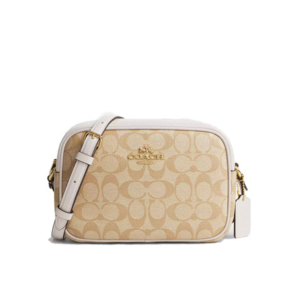 Coach Women's Jamie Camera Bag In Signature Canvas Gold/Light Khaki Chalk