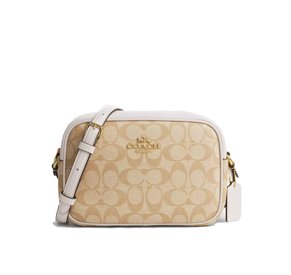 Coach Women's Jamie Camera Bag In Signature Canvas Gold/Light Khaki Chalk