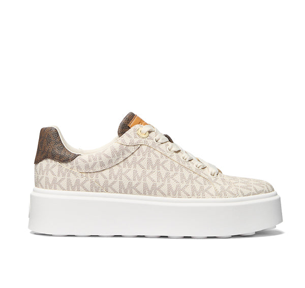 Michael Kors Women's Romey Two Tone Logo Platform Sneaker Vanilla - Hemen Kargoda