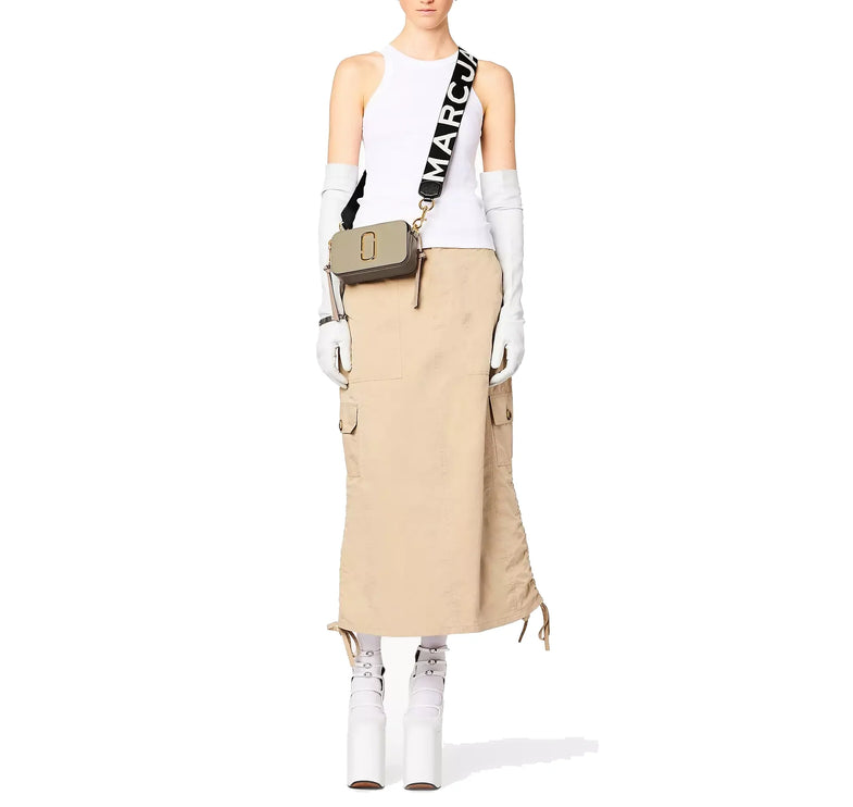 Marc Jacobs Women's The Snapshot Crossbody Bag Khaki Multi - Hemen Kargoda