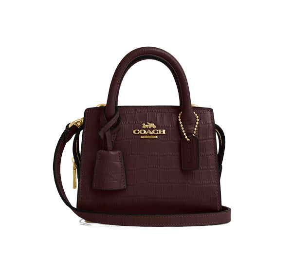 Coach Women's Andrea Mini Carryall Bag Gold/Merlot