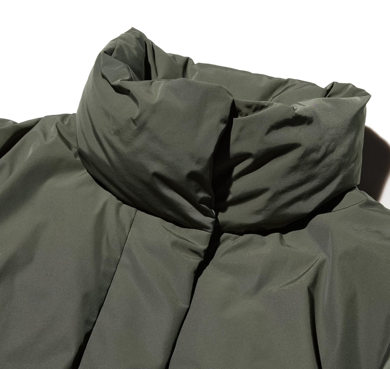 Uniqlo Women's Non-Quilted Down Short Coat 57 Olive