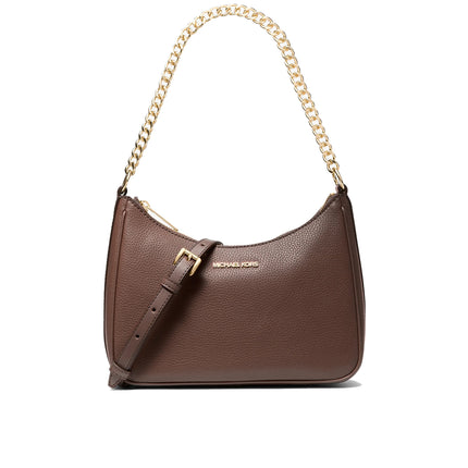 Michael Kors Women's Jet Set Large Pebbled Leather Convertible Crossbody Bag Nutmeg