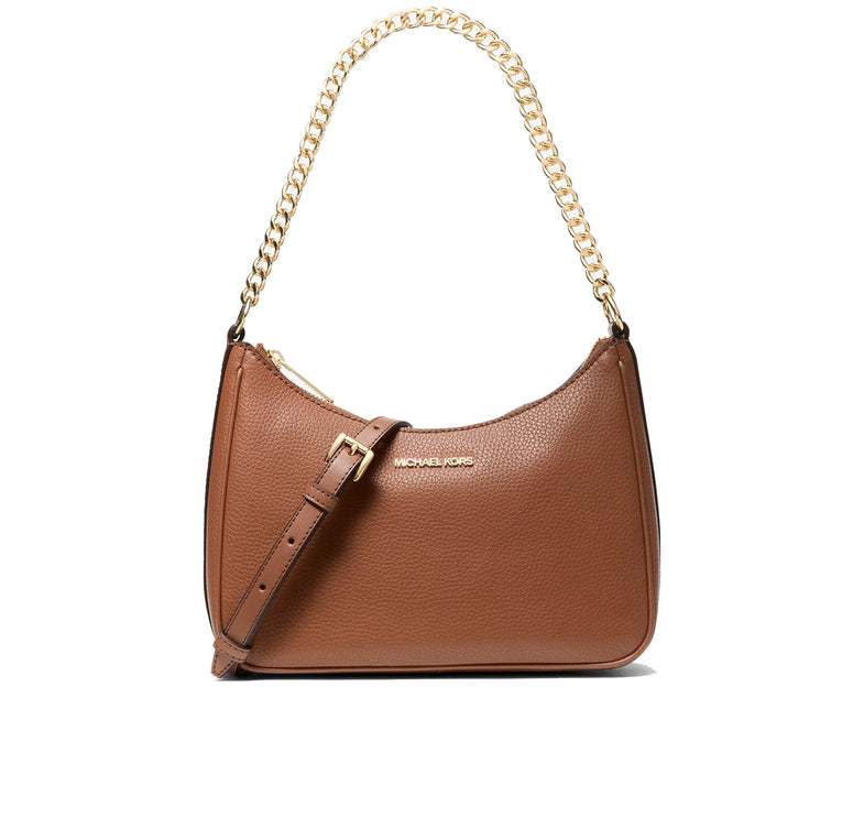 Michael Kors Women's Jet Set Large Pebbled Leather Convertible Crossbody Bag Luggage