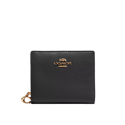 Coach Women's Snap Wallet Gold/Black
