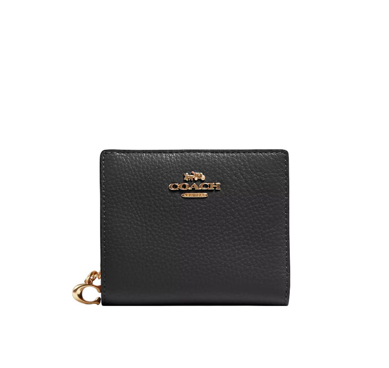 Coach Women's Snap Wallet Gold/Black