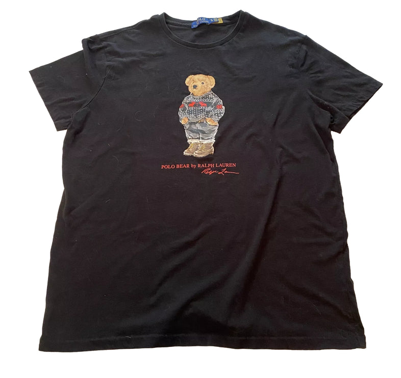 Polo Ralph Lauren Men's Winter Polo Bear Tee Black - Hemen Kargoda