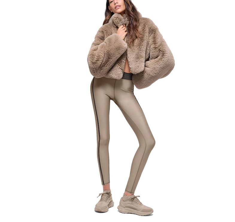 alo Women's Faux Fur Allure Jacket Oat