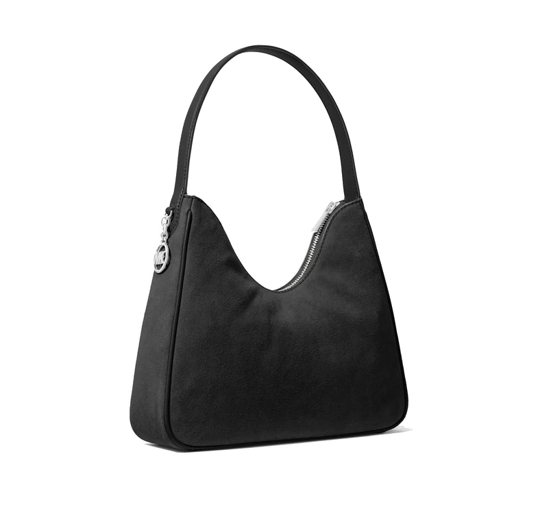 Michael Kors Women's Nayla Small Hobo Shoulder Bag Silver/Black