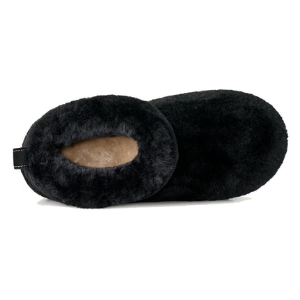 UGG Women's Classic Ultra Mini Fluffed Black