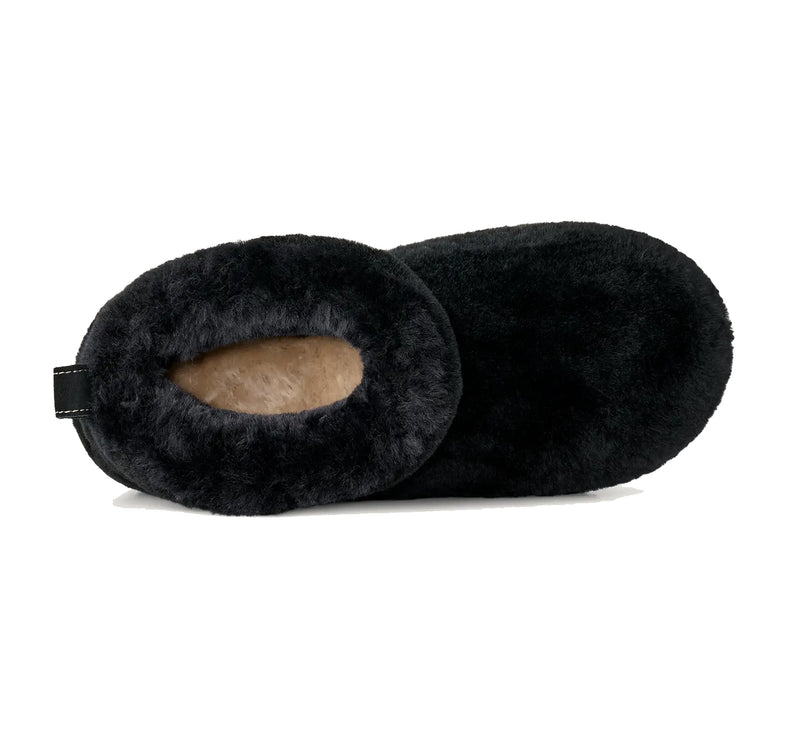 UGG Women's Classic Ultra Mini Fluffed Black