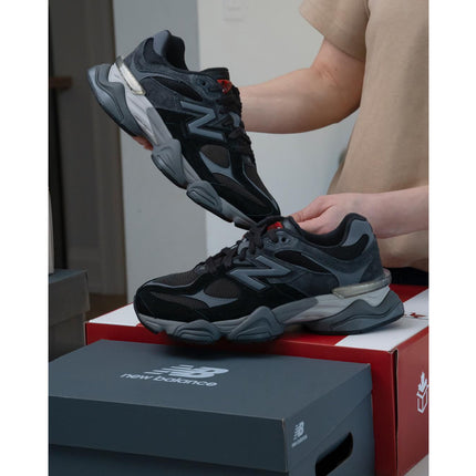 New Balance 9060 Black with Castlerock and Rain Cloud U9060BLK