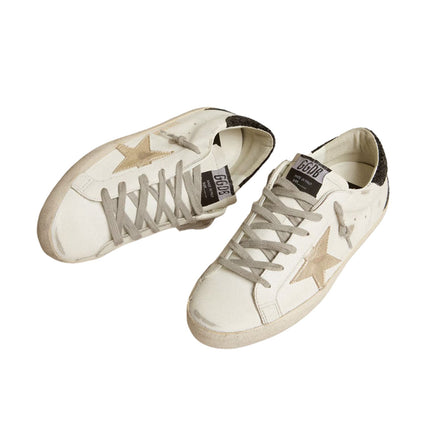 Golden Goose Women's Super Star Sneakers with Gold Star and Black Glitter