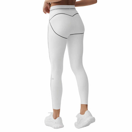 alo Women's Airbrush High-Waist 7/8 Heart Throb Legging White/Black
