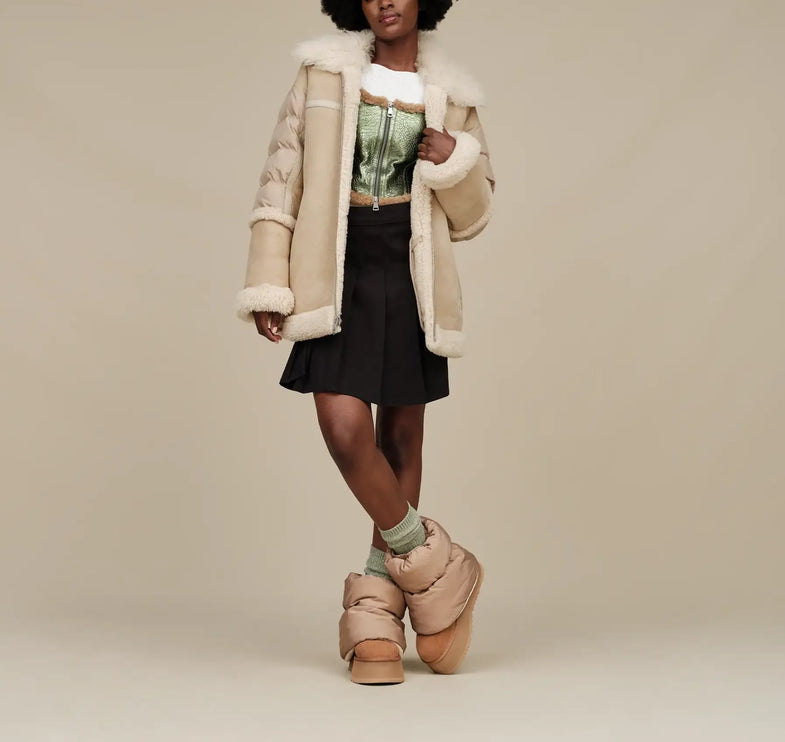 UGG Women's Classic Mini Dipper Puffer Amphora/Chestnut